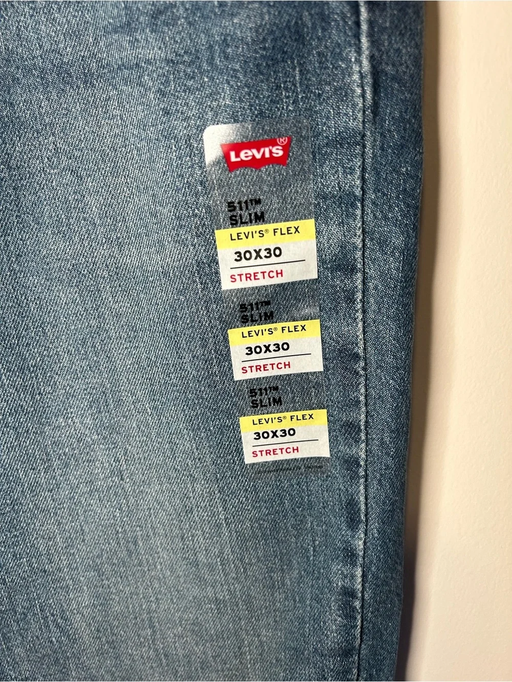 NWT Levi's 511 Slim Men's Blue Denim Jeans Flex 30 x 30